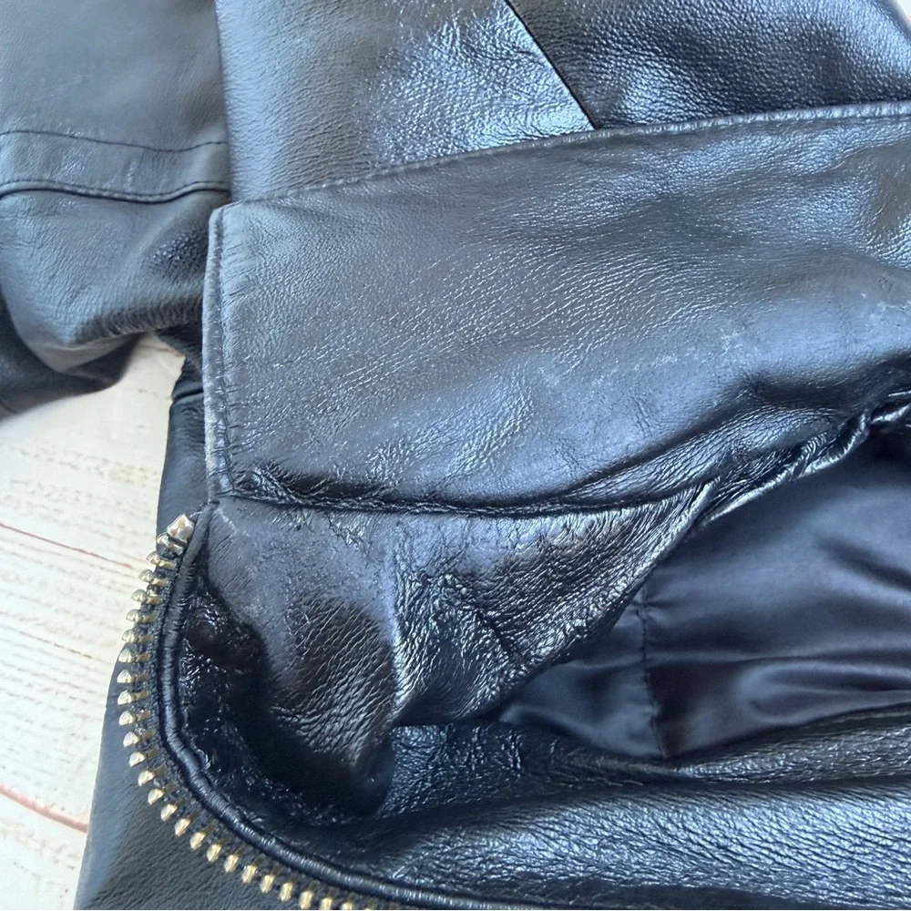 VYG Harbor Bay Men’s Genuine Leather Jacket | Black | 3XL | Classic‎ Zip-Up Coat - Picture 12 of 16